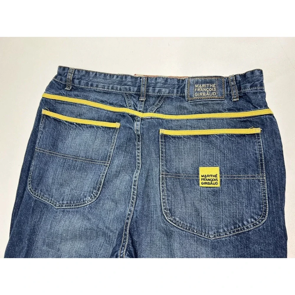 Marithe Francois Girbaud Blue Jeans Taped Brand X Vintage 90s Mens Size  38x34.5